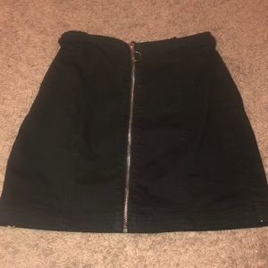 Black Zip up skirt